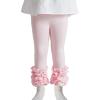 imageDIPUG Toddler Leggings Cute Kids Pants Girls Legging Colorfu with Ruffle Trim for Little Child BabyPink