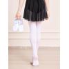 imageDIPUG Girls Ballet Tights Ultra Soft Footed Dance Tight for Toddlers and KidsWhite  1 Pack