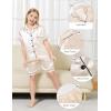 imageDIPUG Girls Pajamas Satin Pajama Set Silk Pjs Short Sleeve SleepwearCanvas Champagne