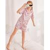 imageDIPUG Girls Pajamas Satin Pajama Set Silk Pjs Short Sleeve SleepwearCherry1