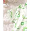 imageDIPUG Girls Pajamas Satin Pajama Set Silk Pjs Short Sleeve SleepwearGreen Fruit