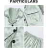 imageDIPUG Girls Pajamas Satin Pajama Set Silk Pjs Short Sleeve SleepwearLight Green