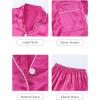 imageDIPUG Girls Satin Pajamas Long Sleeve Sleepwear Set Silky Feel Pjs for Kids Ages 4 to 13Hot Pink