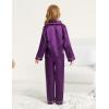 imageDIPUG Girls Satin Pajamas Long Sleeve Sleepwear Set Silky Feel Pjs for Kids Ages 4 to 13Mid Purples