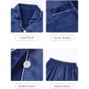 imageDIPUG Girls Satin Pajamas Long Sleeve Sleepwear Set Silky Feel Pjs for Kids Ages 4 to 13Navy