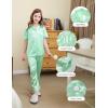 imageDIPUG Girls Satin Pajamas Set with Pockets Soft Sleepwear Girl Pjs Silky Button Down PJMint Green