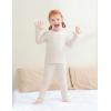 imageDIPUG Toddler Baby Pajamas Girls Solid Pajama Set for Kids Pjs Boys Soft Long Sleeve Sleepwear 12M7YBeige