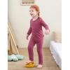 imageDIPUG Toddler Baby Pajamas Girls Solid Pajama Set for Kids Pjs Boys Soft Long Sleeve Sleepwear 12M7YMaroon