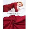imageDIPUG Toddler Baby Pajamas Girls Solid Pajama Set for Kids Pjs Boys Soft Long Sleeve Sleepwear 12M7YRed