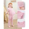 imageDIPUG Toddler Baby Pajamas Ruffle Pajama Set for Girls Kids Solid Pjs Soft Long Sleeve Sleepwear 12M7YPink
