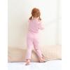imageDIPUG Toddler Baby Pajamas Ruffle Pajama Set for Girls Kids Solid Pjs Soft Long Sleeve Sleepwear 12M7YPink
