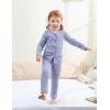imageDIPUG Toddler Pajamas Cotton FullButton Kids Long Sleeve Pjs Girls Solid Sleepwear Set 12M7YPurple