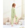 imageDIPUG Toddler Pajamas HalfButton Girls Soft Long Sleeve Pjs Set Kids Solid Boys Sleepwear1 2M7YGreen