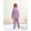 imageDIPUG Toddler Pajamas HalfButton Girls Soft Long Sleeve Pjs Set Kids Solid Boys Sleepwear1 2M7YPurple