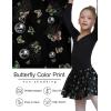 imageDIPUG Ballet Leotards for Girls Dance Dress with Skirt Shiny Butterfly Long SleeveBlack