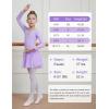 imageDIPUG Ballet Leotards for Girls Dance Dress with Skirt Shiny Butterfly Long SleevePurple