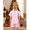 imageDIPUG Girls Pajamas Satin Pajama Set Silk Pjs Short Sleeve SleepwearSanta