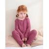 imageDIPUG Toddler Pajamas Long Sleeve Pajama Set for Kids Girls Pjs Boys Solid Soft Sleepwear 12M7YMaroon
