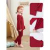 imageDIPUG Toddler Pajamas Long Sleeve Pajama Set for Kids Girls Pjs Boys Solid Soft Sleepwear 12M7YRed