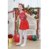 imageDIPUG Ballet Leotards for Girls Ballet Leotard with Skirt Toddler Dance Leotards Flutter Sleeve and CrissCross BackChristmas Red