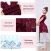 imageDIPUG Ballet Leotards for Girls with Skirt Shiny Toddler Dance Leotard ButterflyBurgundy