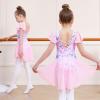 imageDIPUG Ballet Leotards for Girls with Skirt Shiny Toddler Dance Leotard ButterflyPink Butterfly