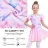 imageDIPUG Ballet Leotards for Girls with Skirt Shiny Toddler Dance Leotard ButterflyPink Butterfly