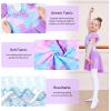 imageDIPUG Ballet Leotards for Girls with Skirt Shiny Toddler Dance Leotard ButterflyPurple Mermaid
