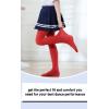 imageDIPUG Ballet Tights for Girls  Thick Soft Footed Dance Tights for Toddlers and KidsRed  1 Pack