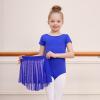 imageDIPUG Girls Ballet Leotards with Removable Skirt Toddler Hollow Back Dance Dress ComboRoyal Blue