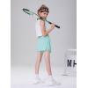 imageDIPUG Girls Butterfly Shorts with Pocket 2in1 Flowy Athletic Skots for Tennis Running Dance 516Green
