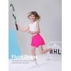 imageDIPUG Girls Butterfly Shorts with Pocket 2in1 Flowy Athletic Skots for Tennis Running Dance 516Hot Pink