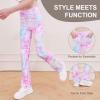 imageDIPUG Girls Flare Leggings with Pockets High Waisted Bootcut Yoga Dance Legging 4T13YMarble Colorful