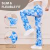 imageDIPUG Girls Flare Leggings with Pockets High Waisted Bootcut Yoga Dance Legging 4T13YTiedye Blue