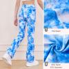 imageDIPUG Girls Flare Leggings with Pockets High Waisted Bootcut Yoga Dance Legging 4T13YTiedye Blue