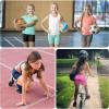 imageDIPUG Girls Volleyball Shorts 3 Pack with Pockets Kids High Waist Biker Shorts for Dance Yoga Cheer GymnasticsBlacknavygrey
