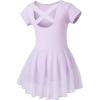 imageDIPUG Ballet Leotards for Girls Dance Leotard Toddler Ballet OutfitPurple