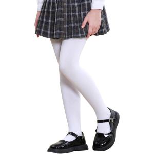 imageDIPUG Girls Fleece Lined Tights Winter Warm Thick Footed Leggings for girlsWhite