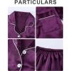 imageDIPUG 3 Piece Girls Silk Pajamas Set Soft Satin PJs Sleepwear for Comfortable NightsMid Purples