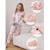 imageDIPUG 3 Piece Girls Silk Pajamas Set Soft Satin PJs Sleepwear for Comfortable NightsRose Champagne