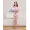 imageDIPUG 3 Piece Girls Silk Pajamas Set Soft Satin PJs Sleepwear for Comfortable NightsRose Champagne