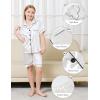 imageDIPUG 3 Piece Girls Silk Pajamas Set Soft Satin PJs Sleepwear for Comfortable NightsWhite