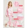 imageDIPUG Girls Silk Pajamas Set Satin Pjs for Kids Comfortable Nights SleepwearPink