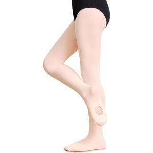 imageDIPUG Ballet Tights for Girls Ultra Soft Convertible Dance Tight for KidsBallet Pink  1 Pack