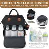 imageDiaper Bag Backpack for Baby Girl Boy Travel Unisex Design with Pacifier Case Theft Pocket Changing Pad Durable Oxford Fabric Paaleras Para Bebe for Mom Dad BlackBlack