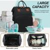 imageDiaper Bag Backpack for Baby Girl Boy Travel Unisex Design with Pacifier Case Theft Pocket Changing Pad Durable Oxford Fabric Paaleras Para Bebe for Mom Dad BlackBlack