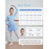 image:imageDIPUG Long Sleeve Ballet Leotards for Girls Dance Dress Removable Skirt with Shiny StarBlue