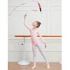 image:imageDIPUG Long Sleeve Ballet Leotards for Girls Dance Dress Removable Skirt with Shiny StarPink