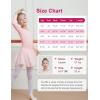 image:imageDIPUG Long Sleeve Ballet Leotards for Girls Dance Dress Removable Skirt with Shiny StarPink