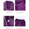 image:imageDIPUG Girls Pajamas Satin Long Sleeve Sleepwear Set Silky Feel Pjs for Kids Ages 4 to 13Mid Purples